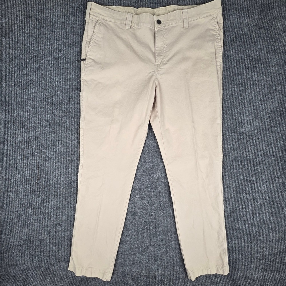 Columbia Sportswear Company Men's 42X34 Regular Fit Casual Chino Pants Khaki